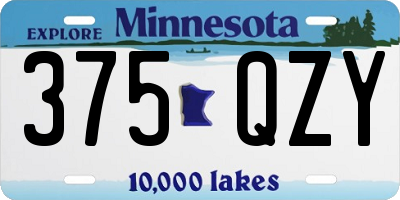 MN license plate 375QZY