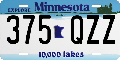 MN license plate 375QZZ