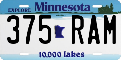 MN license plate 375RAM