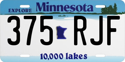 MN license plate 375RJF