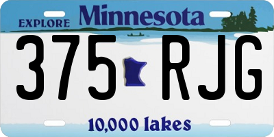 MN license plate 375RJG