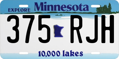 MN license plate 375RJH