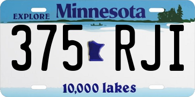 MN license plate 375RJI