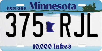 MN license plate 375RJL