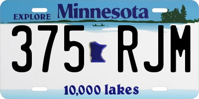 MN license plate 375RJM