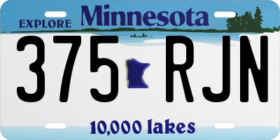 MN license plate 375RJN
