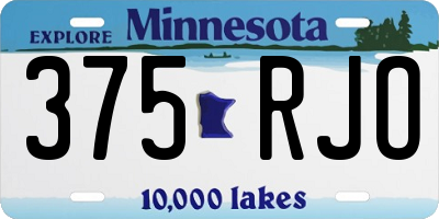 MN license plate 375RJO