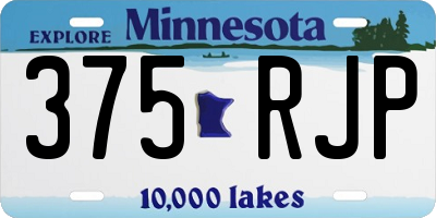 MN license plate 375RJP