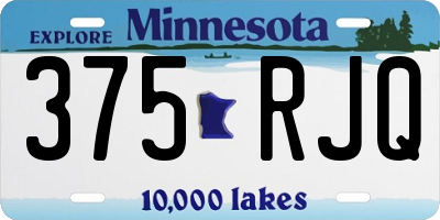 MN license plate 375RJQ