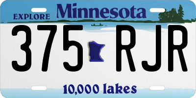 MN license plate 375RJR