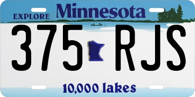 MN license plate 375RJS