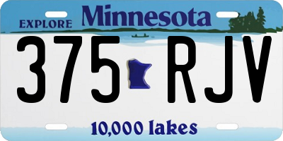MN license plate 375RJV