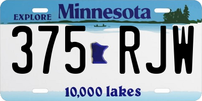 MN license plate 375RJW