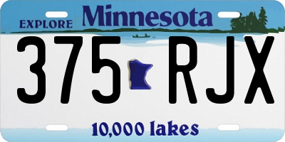 MN license plate 375RJX