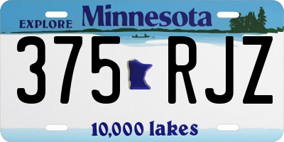 MN license plate 375RJZ