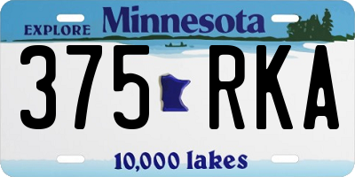 MN license plate 375RKA