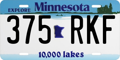 MN license plate 375RKF