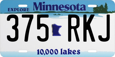 MN license plate 375RKJ