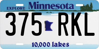MN license plate 375RKL