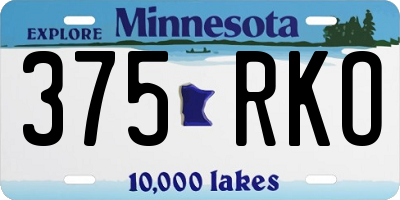 MN license plate 375RKO