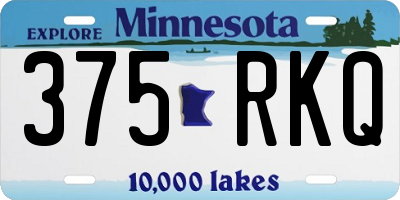 MN license plate 375RKQ
