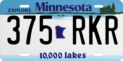 MN license plate 375RKR