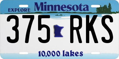 MN license plate 375RKS