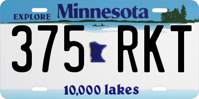 MN license plate 375RKT