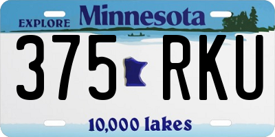 MN license plate 375RKU