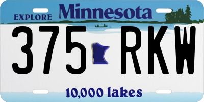 MN license plate 375RKW