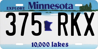 MN license plate 375RKX