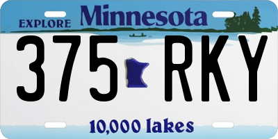 MN license plate 375RKY