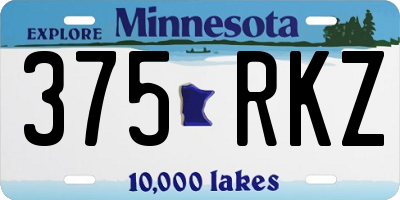MN license plate 375RKZ