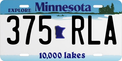 MN license plate 375RLA