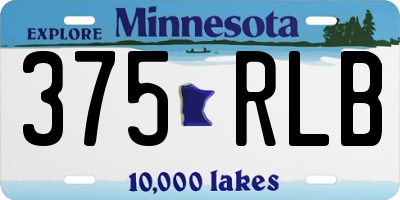 MN license plate 375RLB