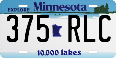 MN license plate 375RLC