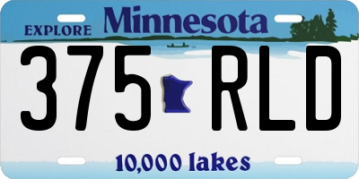 MN license plate 375RLD