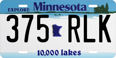 MN license plate 375RLK