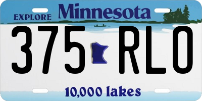 MN license plate 375RLO