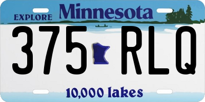 MN license plate 375RLQ
