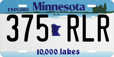 MN license plate 375RLR