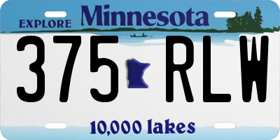 MN license plate 375RLW