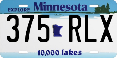 MN license plate 375RLX