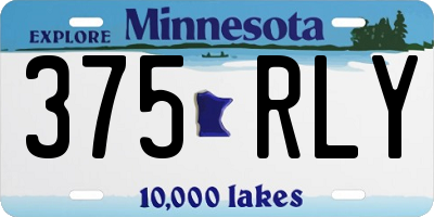 MN license plate 375RLY