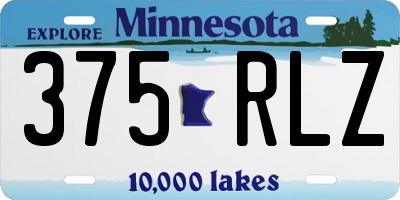 MN license plate 375RLZ