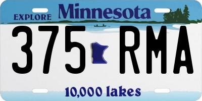 MN license plate 375RMA