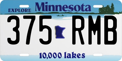 MN license plate 375RMB