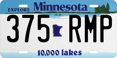 MN license plate 375RMP