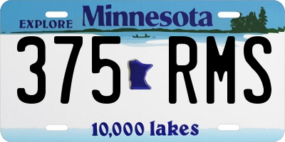 MN license plate 375RMS
