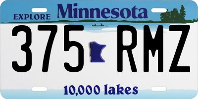 MN license plate 375RMZ